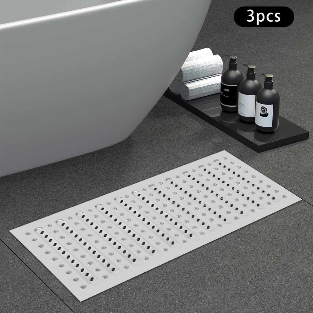 3-Piece 304 Stainless Steel Drain Grates Set - Modern Rectangular Channel Covers for Outdoor, Garden - Rustproof Sewer Grating