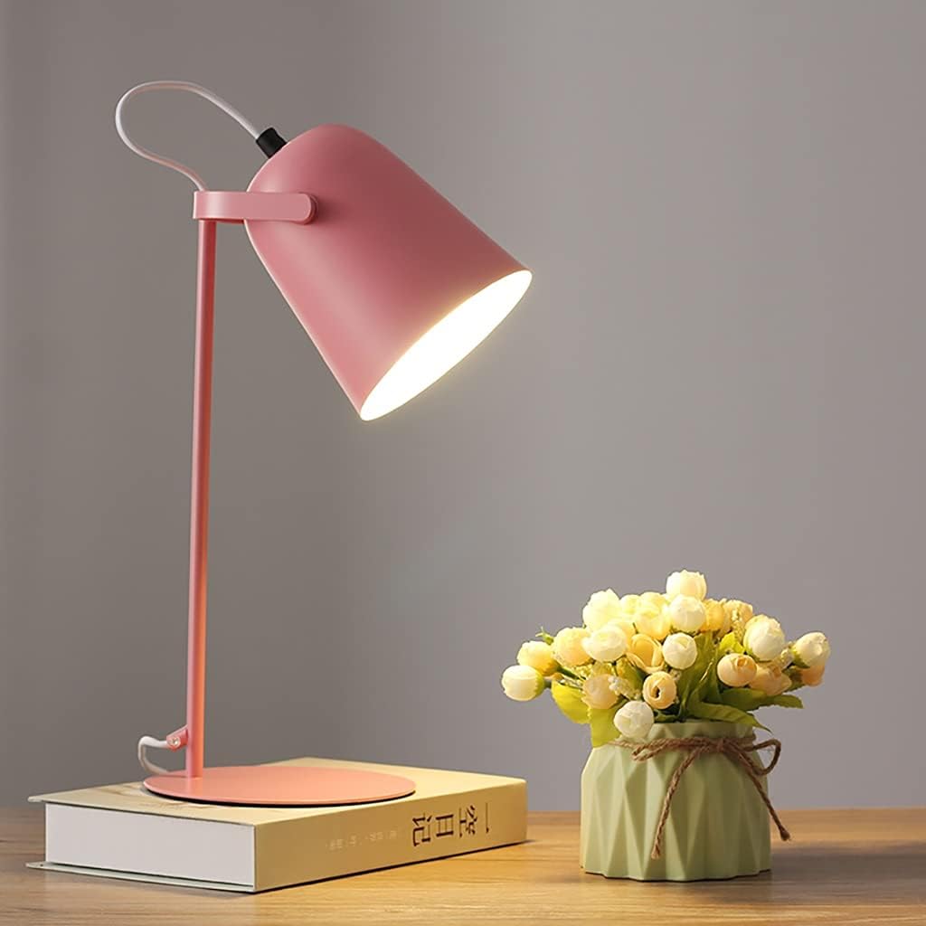 LED Desk Lamp Metal Nordic Table Lamp Eye Protection Reading Lamp Book Light For Reading Office Pink Lamp Lamparas De Mesa