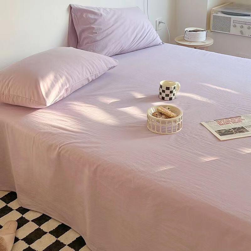 Nordic Style Solid Color Bed Sheet, Single Piece, Student Dormitory, Non-Pilling