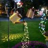 Große Retro Metall Laterne Solar Gießkanne Licht Außen Wasserdicht Dusche Lichter Hängender Stern LED Lichterkette für Gartendekoration