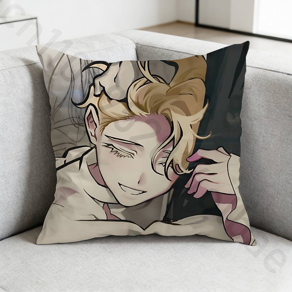 AAlien Stage LLuka Pillow Case Square DoubleSided Printing Short Plush Sofa Cushion Cover Bedroom Bedside Pillow
