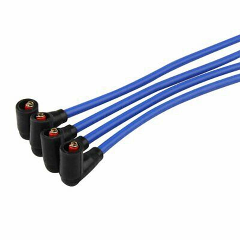 Premium 4PCS 8Mm Car Spark Plug Wiring Harness Car Spark Plug Ignition Wire Set For Beetle Bora Golf Jetta 2.0L 27588 2001-2010
