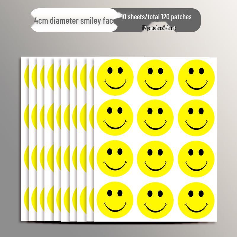Smiling Face Rewards Stickers: Self-Adhesive Praise Labels for Kindergarten & Elementary Students