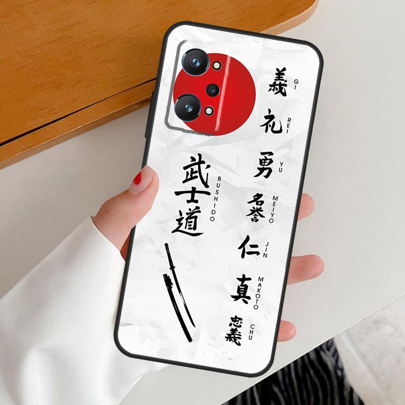 

Японский Бусидо Самурай Для Realme GT7 GT6 15 Pro 10 11 12 13 14 Pro Plus C65 C63 C61 C55 C51 C53 C35 C75 C67 Чехол Realme 14 Pro Plus