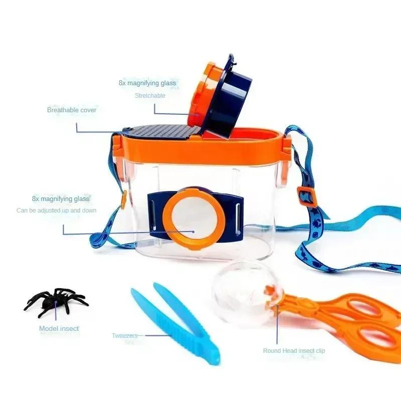 Bug Viewer Outdoor Insect Box Magnifier Observer Kit Insect Catcher Cage Kids Educational Toy Science Nature Exploration Tools