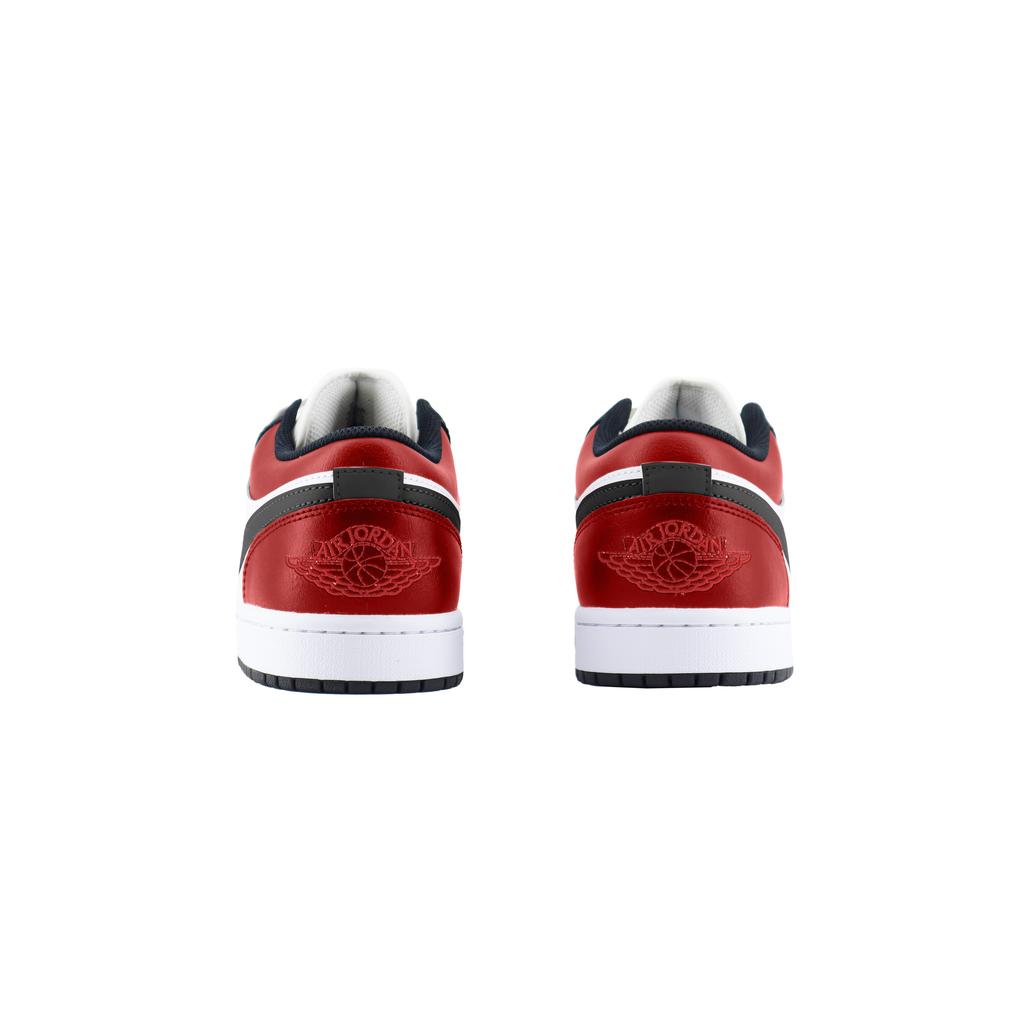 Jordan Air Jordan 1 Low Abrasion Resistant Abrasion Resistant Low top Vintage Basketball Shoes Unisex Black Red 553558-165(Team448-)