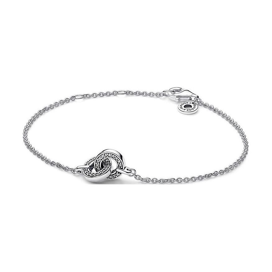 

Pandora Entwined Style Cubic Zirconia Bracelet Women bracelet Silver 592742C01 Box,16