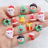 20pcs Resin Kawaii Colorful Mini Santa Trees Elk Snowman Bells Flatback Cartoon Christmas Figurine Scrapbook DIY Decor Crafts