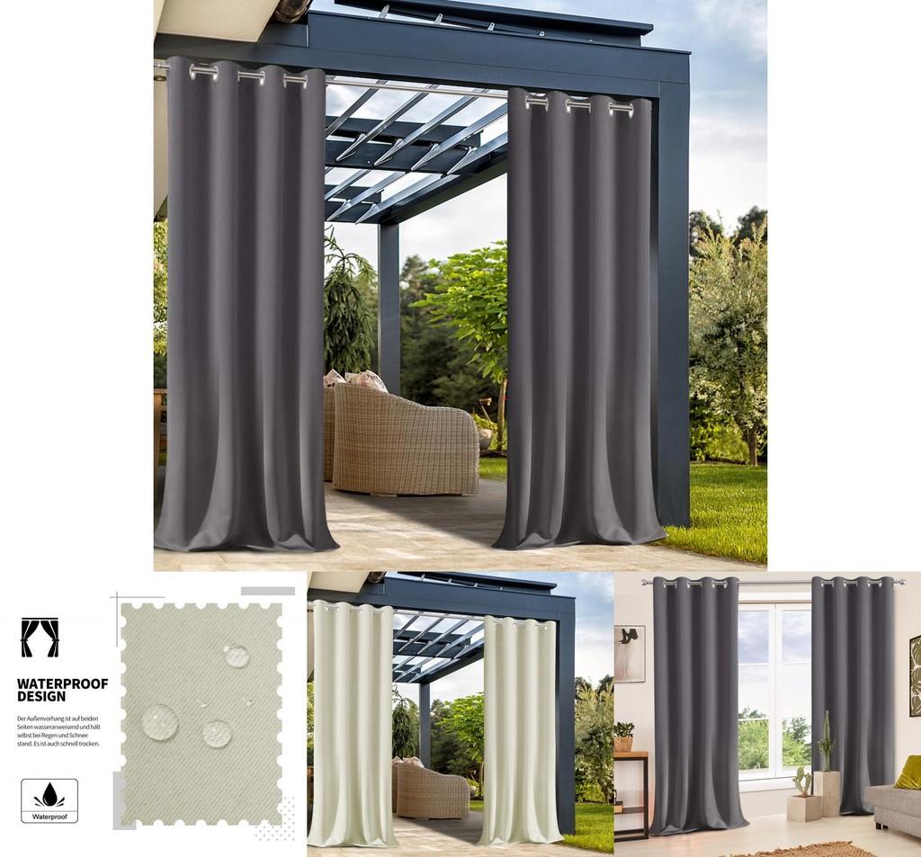 Waterproof Blackout Curtain For Balcony With Polyester Fabric And Easy Installation For Living Room Decor