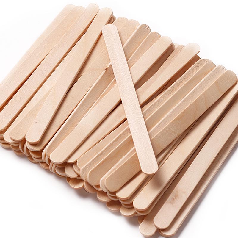 100 Disposable Wooden Sticks for Hair Removal Waxing & Scraping