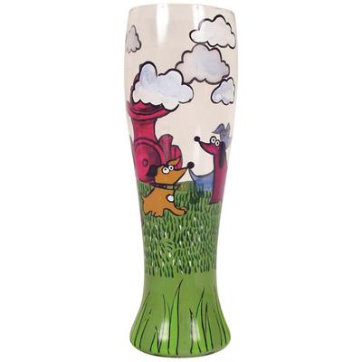 Coyote Party Animals Hand-Painted Beer Mug