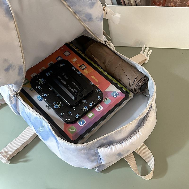 New High-value Personalized Graffiti Tie-dye Backpack, Lightweight and Large-capacity Backpack for Junior High School Students