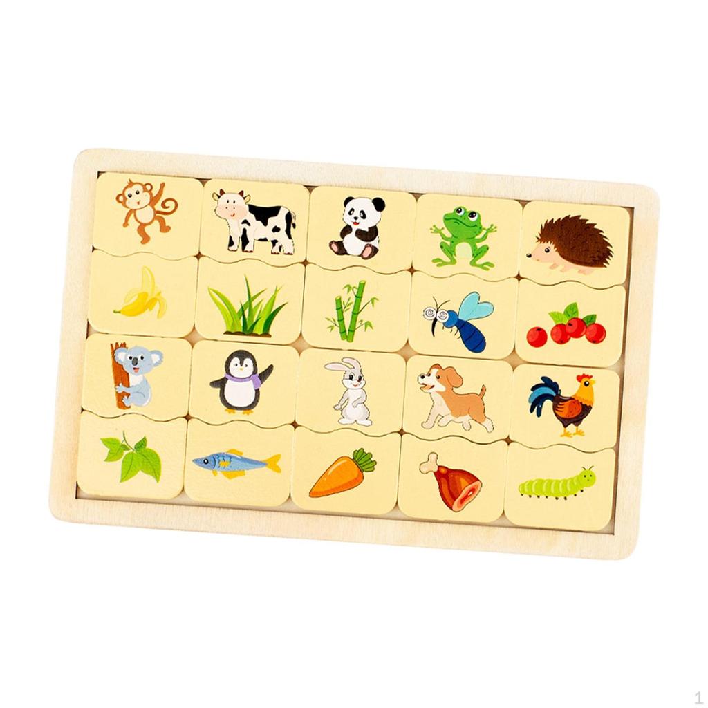 Children Wooden Puzzle Matching Toy Montessori Education Sorting Board for Boys and Girls