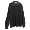 Long Sleeve Polo Shirt XXL Black Men's Used