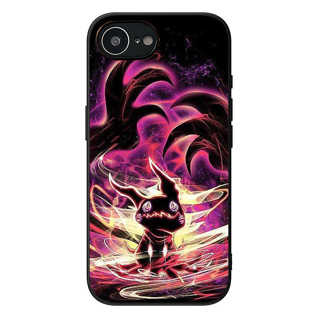 Phone Cover for Apple iPhone 13 12 Mini XS 11 Pro Max 7 8 Plus XR SE 2022 2020 SE3 Case P-Pikachus Mew P-Pokemons Mewtwo