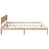 Natural Wooden Bed Frame with Headboard 180 X 200 Cm Solid Pine Wood