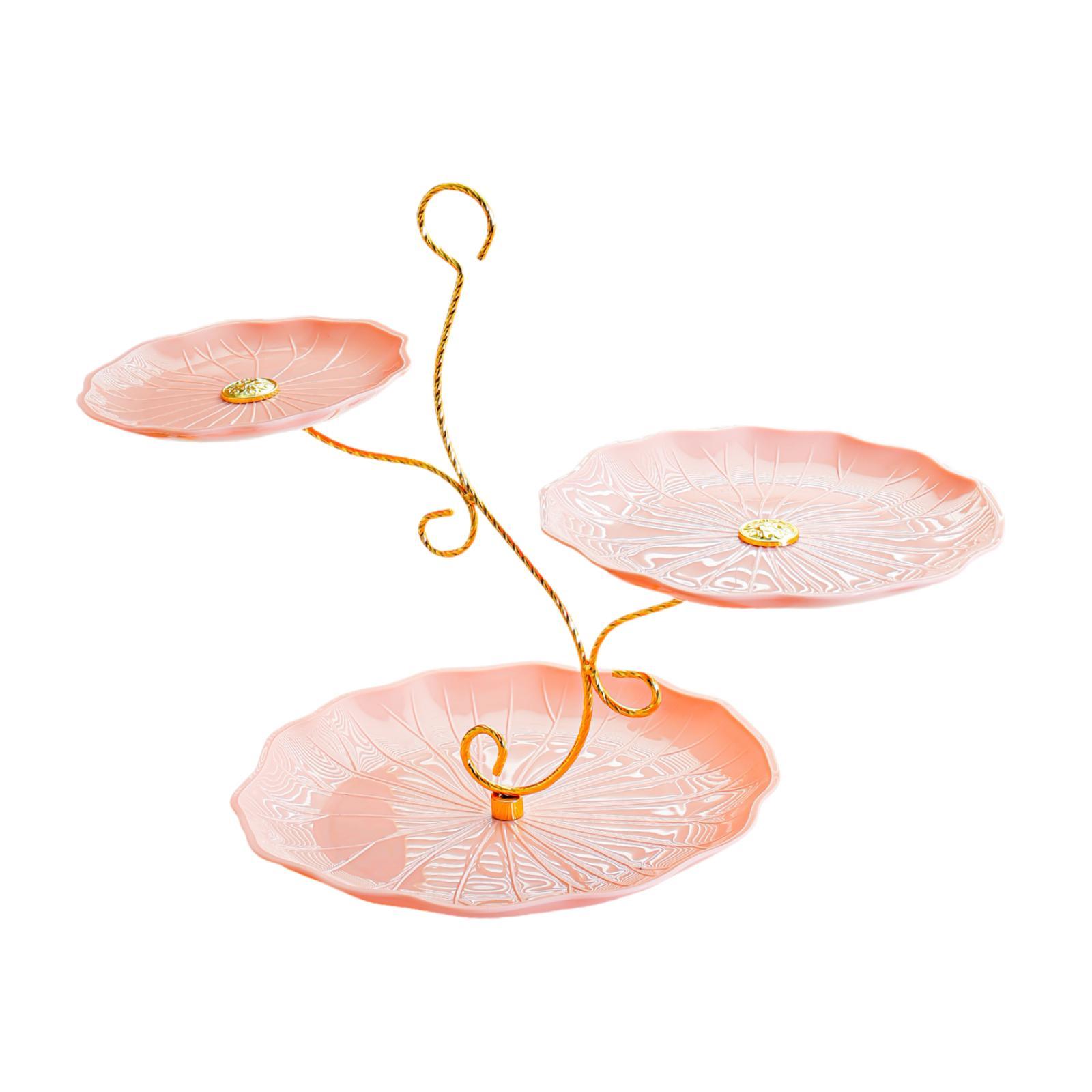 Элегантная подставка для десертного торта, пластиковая тарелка-поднос для украшения вечеринки, свадьбы и стола розовый