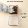 Cat Double Bowl New with Stand Pet Kitten Puppy Transparent Food Feeding Dish Metal Elevated Water Feeder Dog cats Bowl Supplies