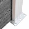 Fence Panel Set WPC 699x146 Cm Grey