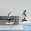 Creative Resin Music Note Figurine And African Tribal Lady Statue Tabletop Centerpiece Handmade Art