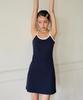 SALON DE YOHN Basic Pique Slip Dress_ Navy