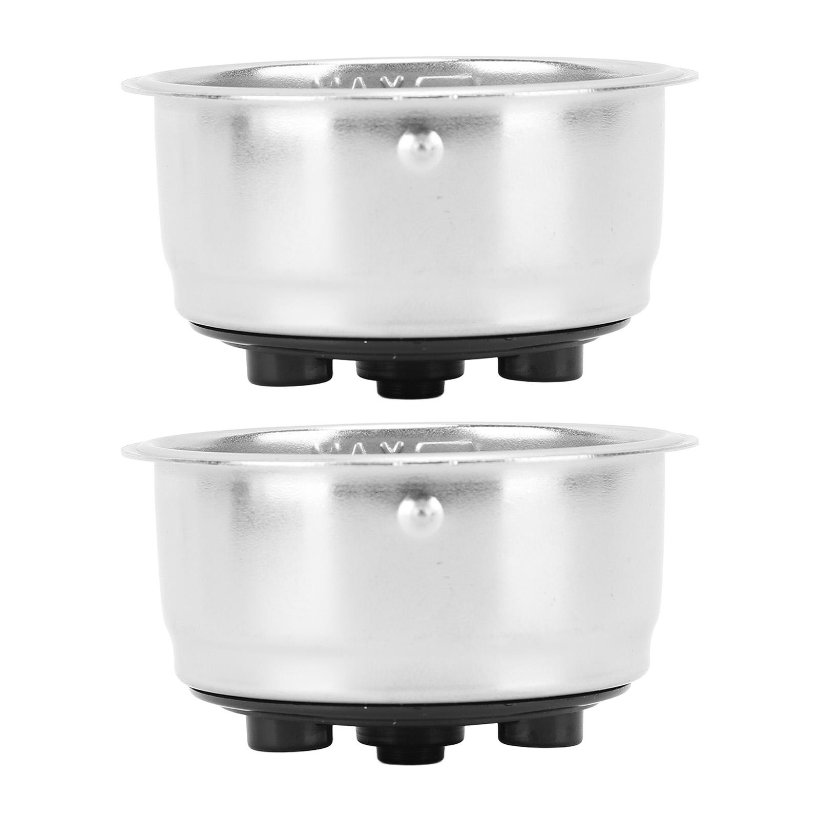 

51mm 2 Cups Portafilter Filter Basket Stainless Steel Coffee Filter Basket for Delonghi Coffee Machine Portafilter L