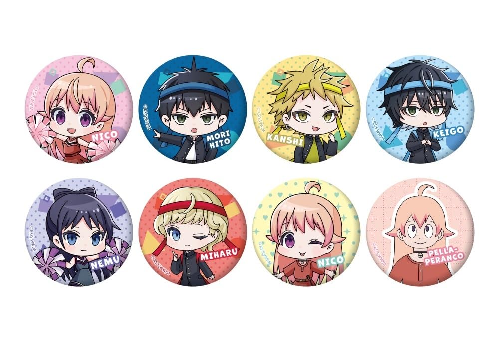 Overglad Witch Watch Trading Mini Character Can 1 Set of Cheerleading Badges, 8, Ver. WCC-023
