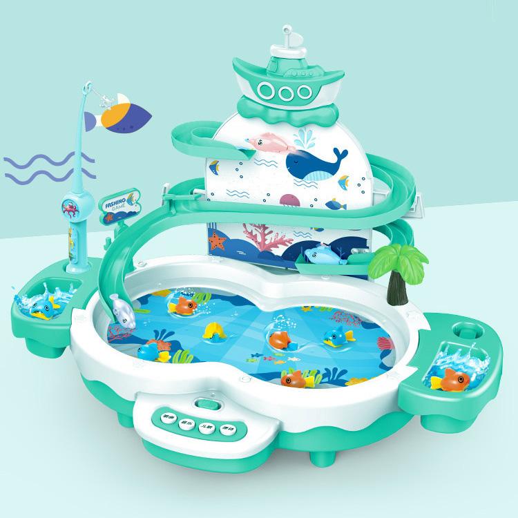 

Детские игрушки Пазл Перезаряжаемый Магнитный Рыболовный Стол Игра-слайдер Музыка Вращающийся Диск Интерактивное Обучение Родитель-ребенок Подарок