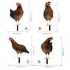 Chicken Garden Stakes Acrylic Yard Signs Outdoor Sculpture Statue Potted Plant Ornaments Garden Insert Yard Lawn Decor