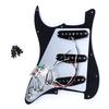 Musiclily Basic 11-Hole Stratocaster Pre-Wired Pickguard with SSS Alnico V Pickups for ST Stratocaster Electric Guitar, Black, 3-Piece Set