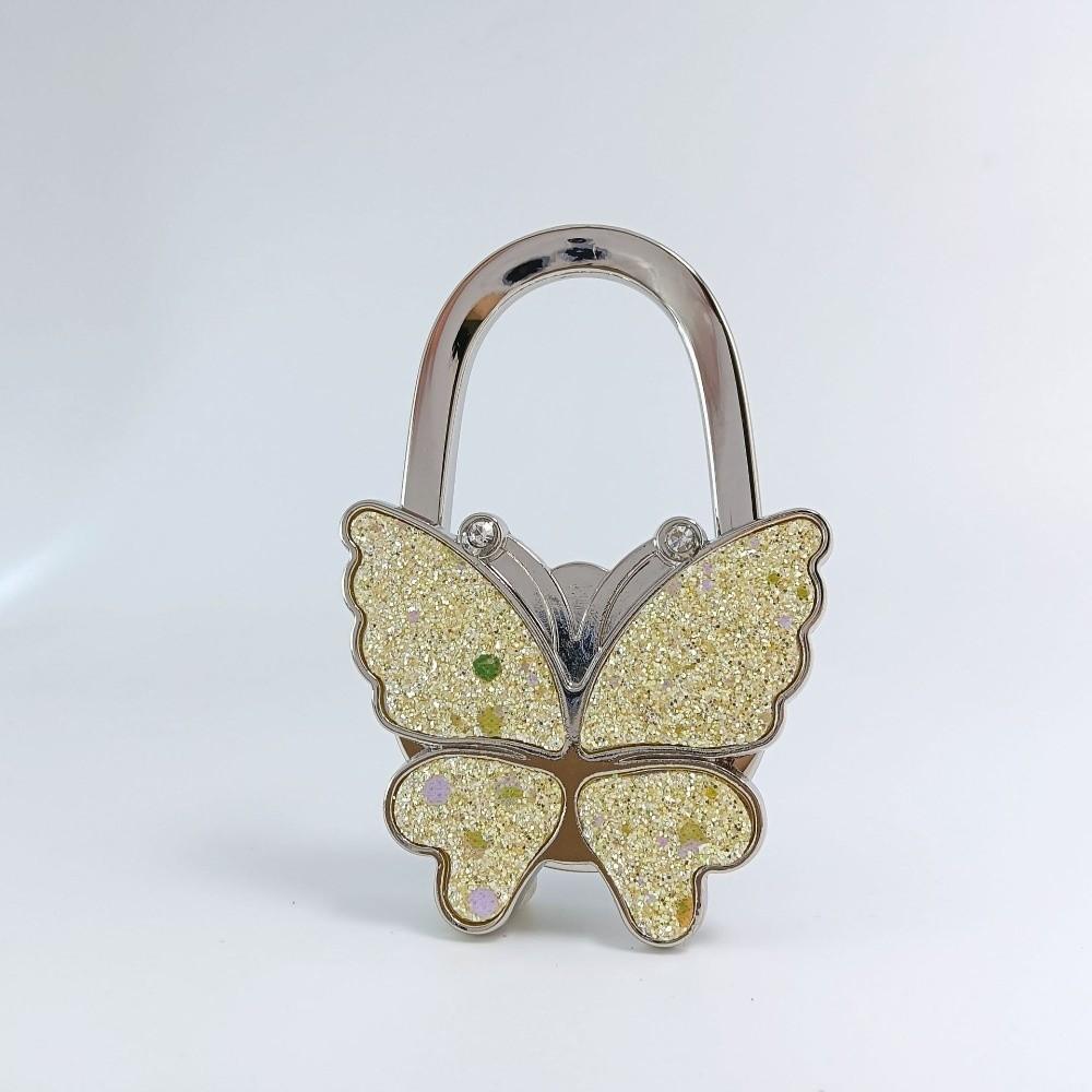 Pretty Butterfly Handbag Hook for Women Foldable Portable Table Hanger Durable Creative Bag Hanger for Table