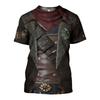 Men's Printed T-shirt, Western 3D Printed Clothing, Short Sleeved Oversized T-shirt, Fashionable and Casual