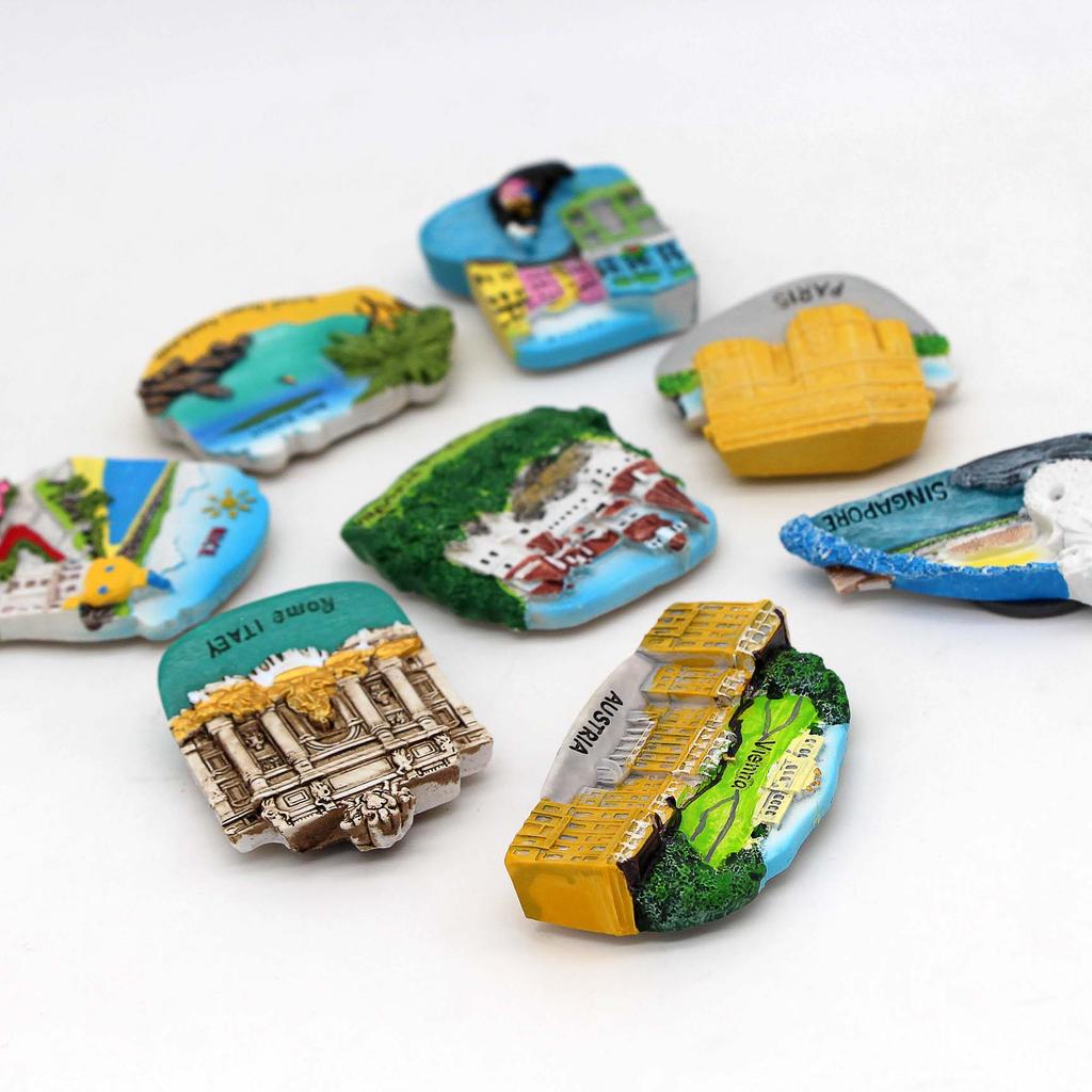 Thailand tourist magnet kühlschrank 3d magneten Italien kühlschrank magneten Paris Österreich Singapur Frankreich nizza Rumänien wohnkultur geschenk