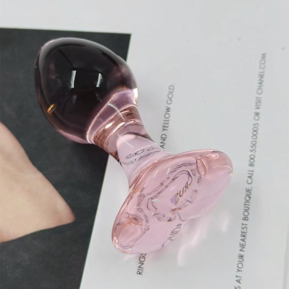 Pink Crystal Glass Anal Plug for Women Butt Plugs Penis Nightlife Anus Dildo Adult Masturbation Adult Gay Sex Toys Lover Gifts