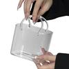 Unique 750ml Cocktail Glass Cup With Handbag Glass Purse Bag Vase Portable Creative Glass Wine Cup For Wedding Home Decoration