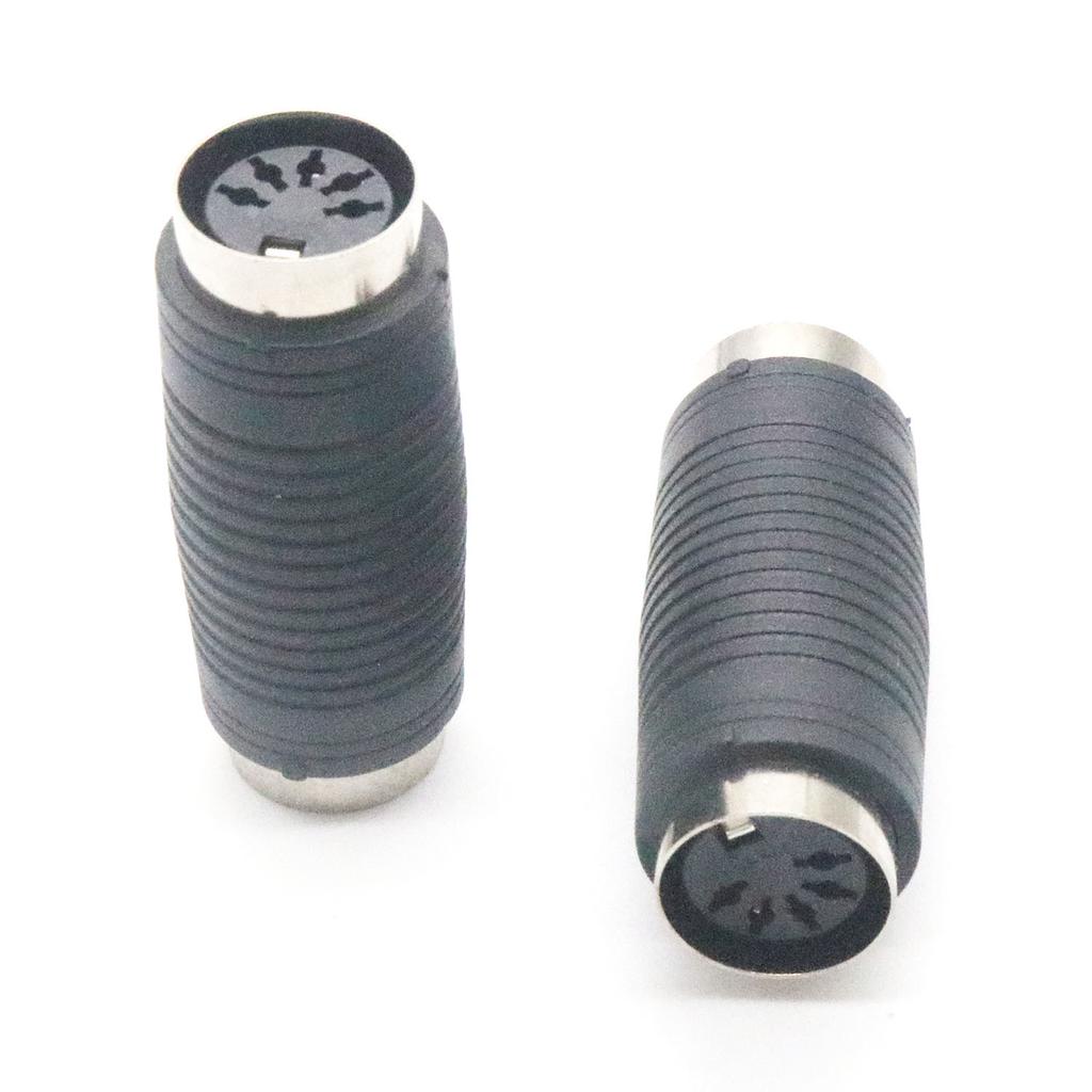 2pcs 5 Pin DIN MIDI Female to Female Audio Type Recorder Amplifier Extension Adapter Gender Changer for Live Performance Studio