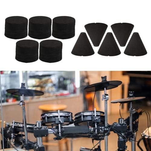 Yibuy 5pcs Electronic Drum Piezo Trigger Cone Cylinders 28*20mm Foam + 5pcs Electronic Drum Piezo Trigger Cones Trigger Pads