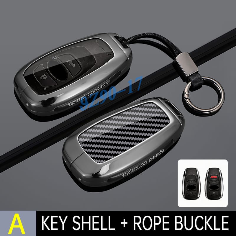 Metall Kohlefaser Auto Schlüsselanhänger Hülle Abdeckung Schlüsselbund Für Subaru Impreza Forester Xv Outback Crosstrek Legacy Brz Wrx Kristallklar