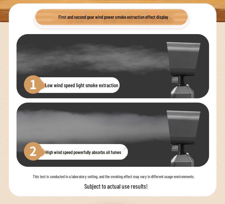 Portable Range Hood: Desktop Fume Extractor for Barbecue and Hot Pot, No Installation Needed