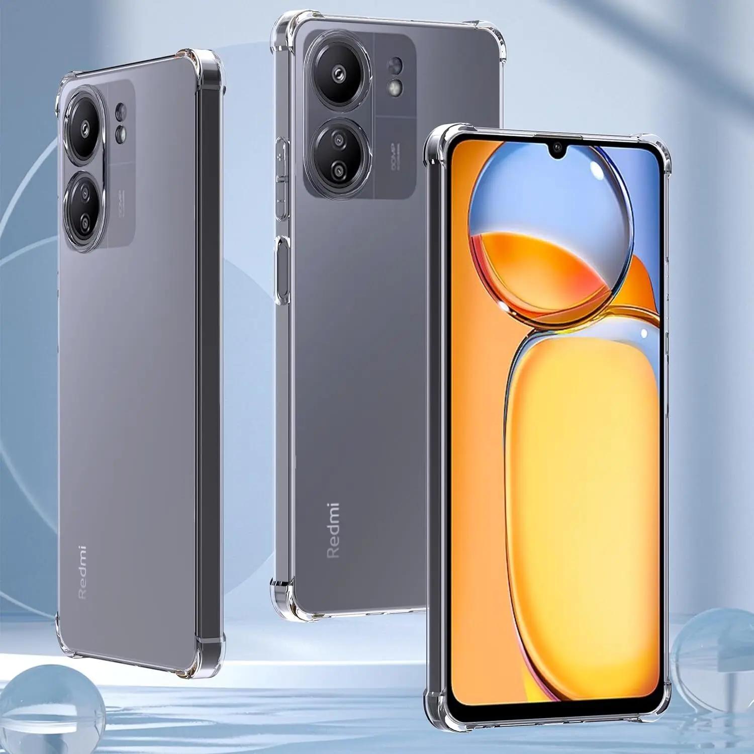 

Противоударный чехол из ТПУ с подушкой безопасности для Xiaomi Redmi 13C 12C 12 5G 11A 10 10C 10A 9C 9A 9 Прозрачный защитный ультратонкий прозрачный чехол с полной защитой Redmi 9T