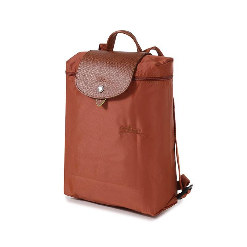 Longchamp Le Pliage Green Practical Portable Foldable Recycled Canvas Backpack Women Backpack Chestnut 1699919404