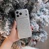Glitzerndes Silbernes Anti-Fall Handyhülle für iPhone 15/14, Kompatibel mit Apple 17/16 PROMAX