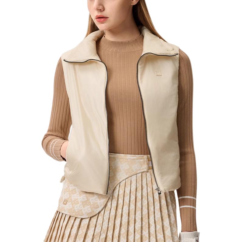 FILA Golf Apparel Series Comfortable Warm Vest Women vest Brown Beige Khaki A11W515905F-LK