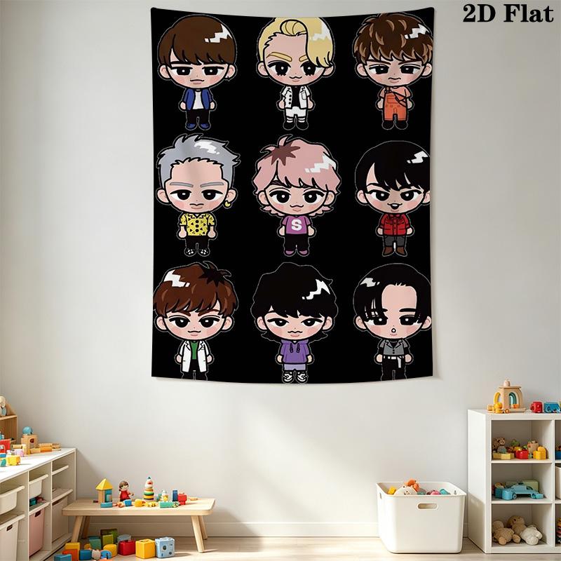 Snowman anime Pattern Home Decor Tapestry, Wall Hanging, Decorative RV Wall Cloth.ZGT0914413