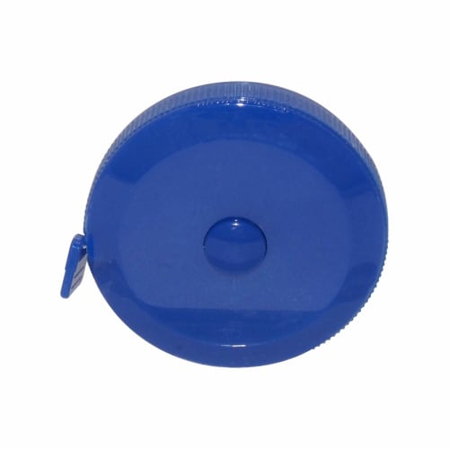 Audiophile Diet Tape Measure, Soft Type, 1.5m, Centimeter and Inch Indications, Retractable, Push Button, White, Blue, 2-Piece Set