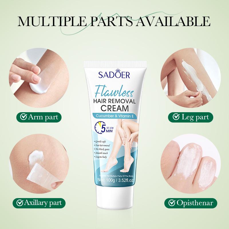 SADOER Smooth Gentle Underarm Hair Removal Cream Botanical VE Hair Removal Cream