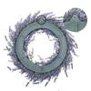 18 Inch Artificial Lavender Wreath for Front Door Summer Spring Purple Lavender Floral Wreath for Outdoor Indoor Wall Home Farmhouse Wedding Decor