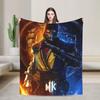 Scorpion VS Sub Zero Blanket Fleece Mortal Kombat MK11 Breathable Blankets for Sofa Outdoor Plush Thin Quilt
