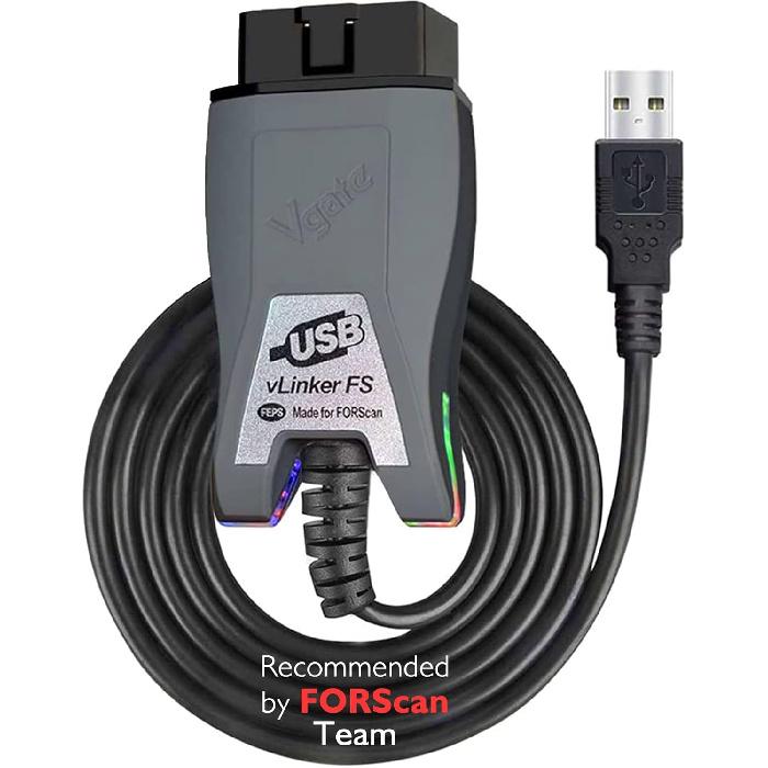 VLINKER FS OBD2 Сканер OBDII USB-адаптер Считыватель кодов Диагностический инструмент для FORScan с автоматическим переключением HS/MS-CAN
