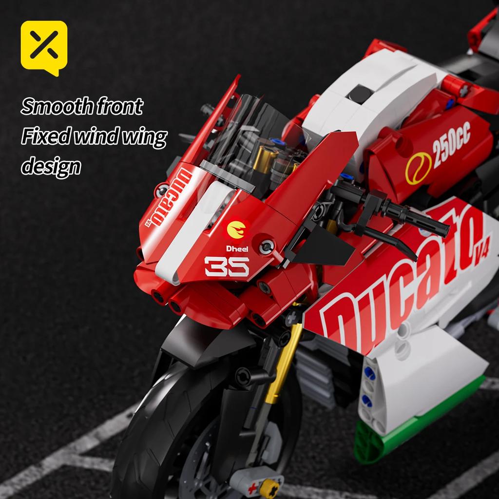 DIY Model Motorcycle Building Blocks Set Super Motorbike Kit Technical Racing Kids Assembled Toys Gifts For Boys And Girls